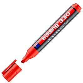 Edding Marcador Permanente 330 Punta Biselada Rojo 1-5mm (10 Unidades) para Papel, Cartón, Metal, Plástico, Vidrio (10 Unidades) Precio: 9.5000004. SKU: B1C9HFC5W5