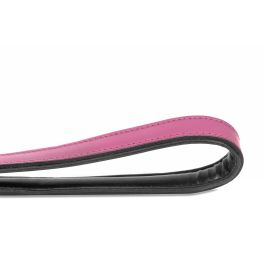 Gloria Correa Piel Auténtica Acolchada para Perro 100 cm x 18 mm, Suave, Mosquetón Robusto Retráctil, 3 Capas, Cosido Reforzado