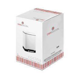 Cubo de basura Blanco Metal Polipropileno 12 L