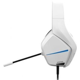 Krom Auriculares Gaming Kopa Move Jack NXKROMKOPAMOVEWH - Sonido Estéreo, 50mm, Micrófono Omnidireccional, Compatible con PC, PS4, PS5, SWITCH, Tablets y Smartphones