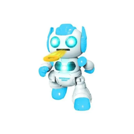 Lexibook AAABS07539 Robot Programable Powerman Shoot con Baile, Música, Demostración - Control Remoto y Discos de Espuma Incluidos