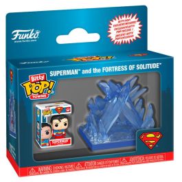 FUNKO Bitty POP! Town DC Comics: Figura Superman en Fortaleza de la Soledad, de vinilo, en estuche de acrílico