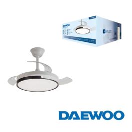 DAEWOO Ventilador de Techo 36 Pulgadas con Aspas Retráctiles, Motor 30W, LED 25W, 3 Temperaturas, Control por App Precio: 53.99000035. SKU: B1DCE4YHCR