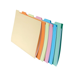 Exacompta Subcarpeta Cartulina DIN A4 Apaisada Pestaña Lateral 6 Colores Surtidos