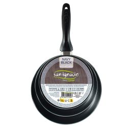 Set 3 sartenes aluminio prensado apto para inducción navy black ø16 / ø20 / ø24 cm Set 3 sartenes aluminio prensado apto para inducción navy black ø16 / ø20 / ø24 cm