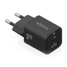 AISENS - CARGADOR GaN 30W, 1xUSB-C PD3.0 QC4.0, 1xUSB-A QC3.0, NEGRO Precio: 7.49999987. SKU: B1B6CCT5ZD