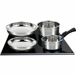 Arthur Martin AM0566 Batería de Cocina Inducción 18 Piezas Acero Inoxidable, Mango Extraíble, Apta Todo Tipo Fuegos