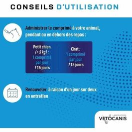 Vetocanis Plak Fighter Pasta de dientes masticable para gatos, 30 tabletas, Sabor a pollo, Salud dental, combate placa y caries