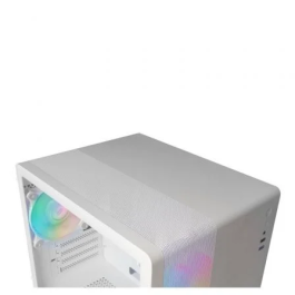 Mars Gaming Caja Gaming Minitorre MC-400 Blanca, Diseño Doble Cámara, Refrigeración FRGB Integrada, Ventana Cristal Templado, Micro-ATX, Mini-ITX