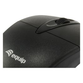 Equip Ratón Óptico 2 Botones Rueda USB para Oficina Negro 1000 DPI Ambidextro Cable 1.35m Windows Mac