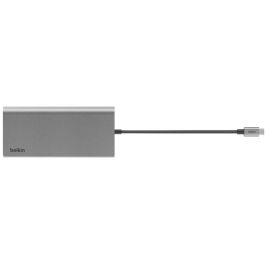 Belkin INC015BTSGY-CZ Hub USB-C 8-en-1 con Power Delivery 100W, HDMI 4K y Ethernet Gigabit, Aluminio