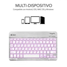 SUBBLIM Teclado Smart Backlit BT Keyboard Silver