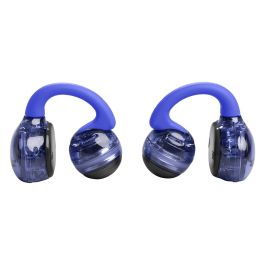 JBL Soundgear Clips - Auriculares deportivos inalámbricos TWS de gancho abiertos, IP54, color azul fantasma, Bluetooth 5.4, batería de hasta 32 horas