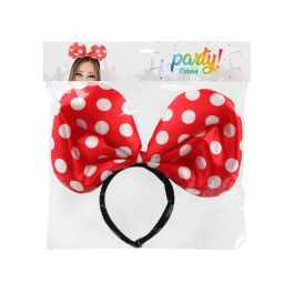 Diadema Con Lazo Rojo De Lunares Para Disfraz De Ratón Diadema Con Lazo Rojo De Lunares Para Disfraz De Ratón