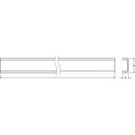Ledvance LVE-4058075278226 Perfil Plano para Tiras LED PF02/U/16X5/10/1 1 Metro Perfil Bajo para Iluminación Interior