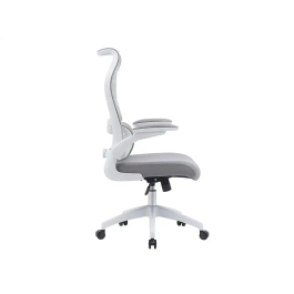 Q-connect Silla Oficina Catania Malla Respaldo Transpirable Altura Ajustable Ruedas Premium Color Gris Blanco