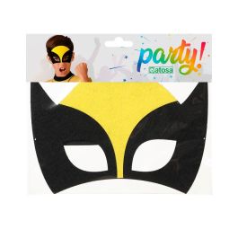 Antifaz Amarillo y Negro con Puntas para Superhéroe Feroz Carnaval Fiestas Temáticas