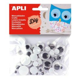 Apli Ojos Móviles Negros Redondos Sin Adhesivo, Varios Tamaños, Bolsa 75 Unidades Precio: 1.49999949. SKU: B1BGKMGMGR