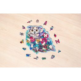 Ravensburger RAV4005556175116 Puzzle de Madera con Forma, Diseño Búho Floral, 150 Piezas
