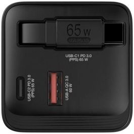Cargador de Pared Universal GaN Verbatim GaN Charger/ 1xUSB Tipo-C/ 1xUSB/ 1xUSB Tipo-C Macho/ 65W