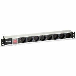 EQUIP REGLETA ALIMENTACION ALUMINIO RACK 19" 1U 8 TOMAS CON INTERRUPTOR