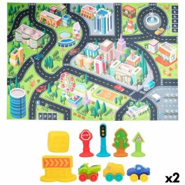 Alfombra de juego Colorbaby Ciudad Plástico (2 Unidades) Alfombra de juego Colorbaby Ciudad Plástico (2 Unidades)