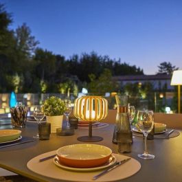 Lumisky LUM3666162005931 Lámpara de mesa inalámbrica STANDY MINI BAMBOO H25 cm Bambú natural LED blanco cálido y blanco