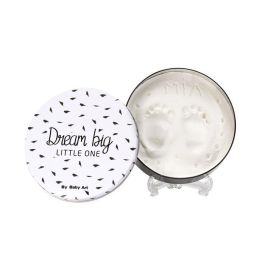 Baby Art Magic Box Round - Caja de Metal con Kit de Manos y Huellas de bebé, Regalo de Nacimiento o Bautismo, Blanco y Negro Baby Art Magic Box Round - Caja de Metal con Kit de Manos y Huellas de bebé, Regalo de Nacimiento o Bautismo, Blanco y Negro