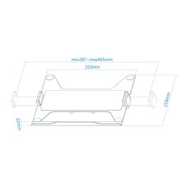 Tooq Soporte TQLH1117-B Adaptador para Portátil 11.6 a 17.3 Pulgadas VESA 75x75
