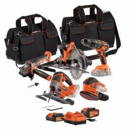 Dual Power DUA5400338128639 - Pack 4 Herramientas 20 V: Taladro/Destornillador, Amoladora Angular, Lijadora Manual, Sierra Circular - 2 Baterías Precio: 392.49999965. SKU: B1F9W3ZP3V