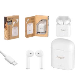 Argon Auriculares Bluetooth Estuche Blanco 5.1x6.6x3 cm Carga USB C Precio: 89.2496. SKU: B19LKVAHNZ