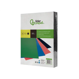Liderpapel Tapa Encuadernación Cartón A4 1mm Negra Paquete 50 Unidades