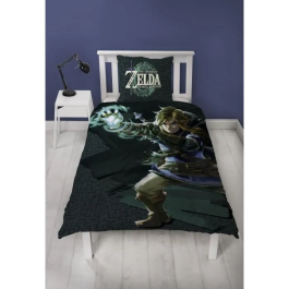 Zelda Juego de Cama Reversible Microfibra 1 Funda Nórdica 140x200 cm + 1 Funda Almohada 63x63 cm AAARQ16162