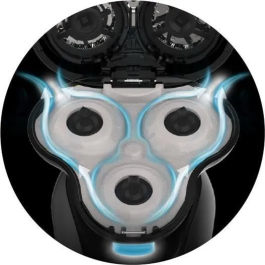 Remington XR1755 Afeitadora rotativa con Sistema híbrido SynX y Cuchillas flexibles, 100% resistente al agua, Autonomía 50 min