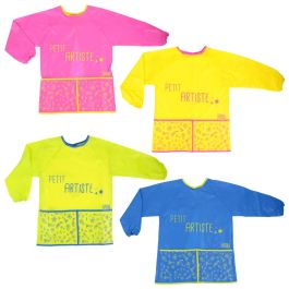 Createur de Genie Delantal Niños con Mangas y Bolsillos para Pintura o Cocina, Tallas 3-8 Años, PVC, 43x54 cm