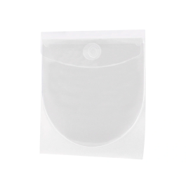 Q-connect Funda Autoadhesiva para CD/DVD de Polipropileno Transparente con Solapa - Pack 10 Unidades - Almacenamiento y Conservación de Discos