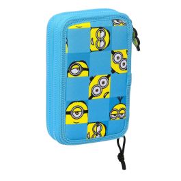 Plumier Doble Minions Minionstatic Azul (28 piezas)