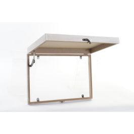 DKD Home Decor Tapa Contador Moderno de MDF Negro Dorado, 46.5 cm Ancho x 6 cm Profundo x 31.5 cm Alto (2 Unidades)