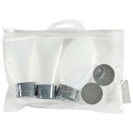 Jet Lag Kit Viaje 3 Frascos 80ml/50ml y 2 Botes 12ml con Bolsa Zip