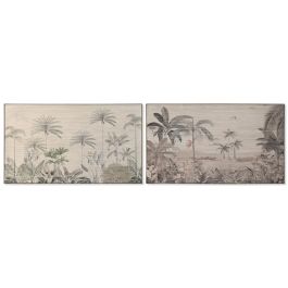 DKD Home Decor Cuadro Colonial de Algodón y Abeto con Palmeras Verde Beige 70 x 120 cm (2 Unidades) Precio: 65.49999951. SKU: B1874D7GVK