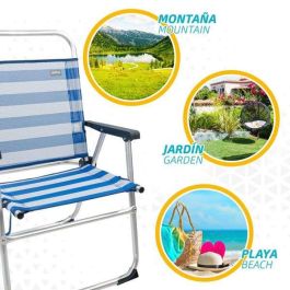 Silla playa plegable aluminio fija marinera 48x50x88 cm Silla playa plegable aluminio fija marinera 48x50x88 cm
