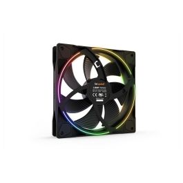 Be Quiet! LIGHT WINGS 140mm PWM ARGB Triple-Pack Ventilador de PC, 1500 RPM, Flujo de Aire 95.14 m³/h, Iluminación LED Multicolor, Negro, 140x140x25mm