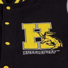 Cerdá Sudadera con Cremallera Cotton Brushed Harry Potter Hufflepuff Negra Talla L Adulto