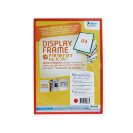 Djois Portacatalogos Adhesivo para Colgar DIN A4, Rojo