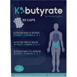 KeyBiological K-Butyrate 30 Cápsulas, Postbiótico Intestinal con Ácido Butírico Vegano, Vitaminas A D E para Inmunidad y Antioxidante Precio: 21.7900001. SKU: B1CYKSB7NG