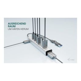 i-tec Charging Metal Hub USB-C/USB-A de 7 Puertos - Hub de Carga con 3 Puertos USB-C y 4 USB-A, Alimentación 12V/3A, Carcasa de Aluminio, Plug & Play