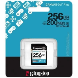 Kingston SDG4/256GB Tarjeta de Memoria SD Canvas Go! Plus 256GB Clase 10 U3 V30 200MB/s