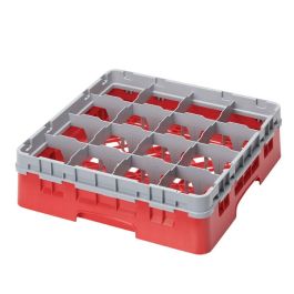 CAMBRO - 16S418-163 - Cesta de lavado 16 comp. 1 altura - 10,9 cm Ø máx. - alt. máx. 11,8 cm - 50 x 50 x 14,3 cm - Rojo Precio: 47.88999952. SKU: B17RXZH6FK