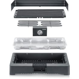 Severin PG8567 Barbacoa de mesa eléctrica 2200W, con tanque de aluminio fundido y tanque de agua de humo y olfato Severin PG8567 Barbacoa de mesa eléctrica 2200W, con tanque de aluminio fundido y tanque de agua de humo y olfato