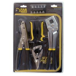 Fartools Kit de yesero para paneles de yeso con cizallas, mordisqueador y rizador Fartools Kit de yesero para paneles de yeso con cizallas, mordisqueador y rizador